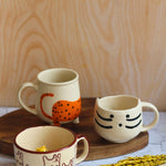 Set of 3 Catty Mugs with premium quality material