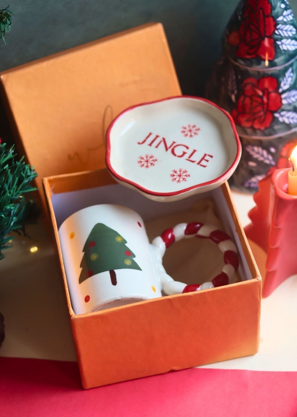 The OG Christmas Mug & Jingle Handmade Dessert Plate in a Gift Box premium quality material