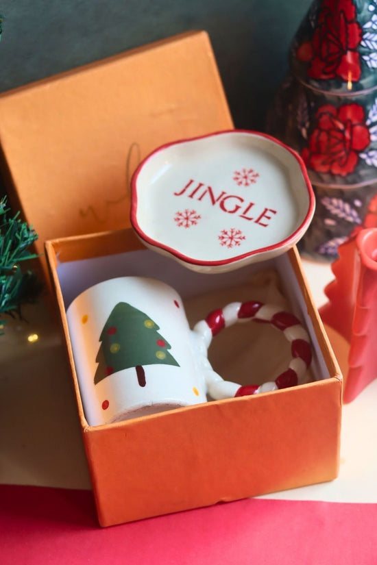 The OG Christmas Mug & Jingle Handmade Dessert Plate in a Gift Box premium quality material