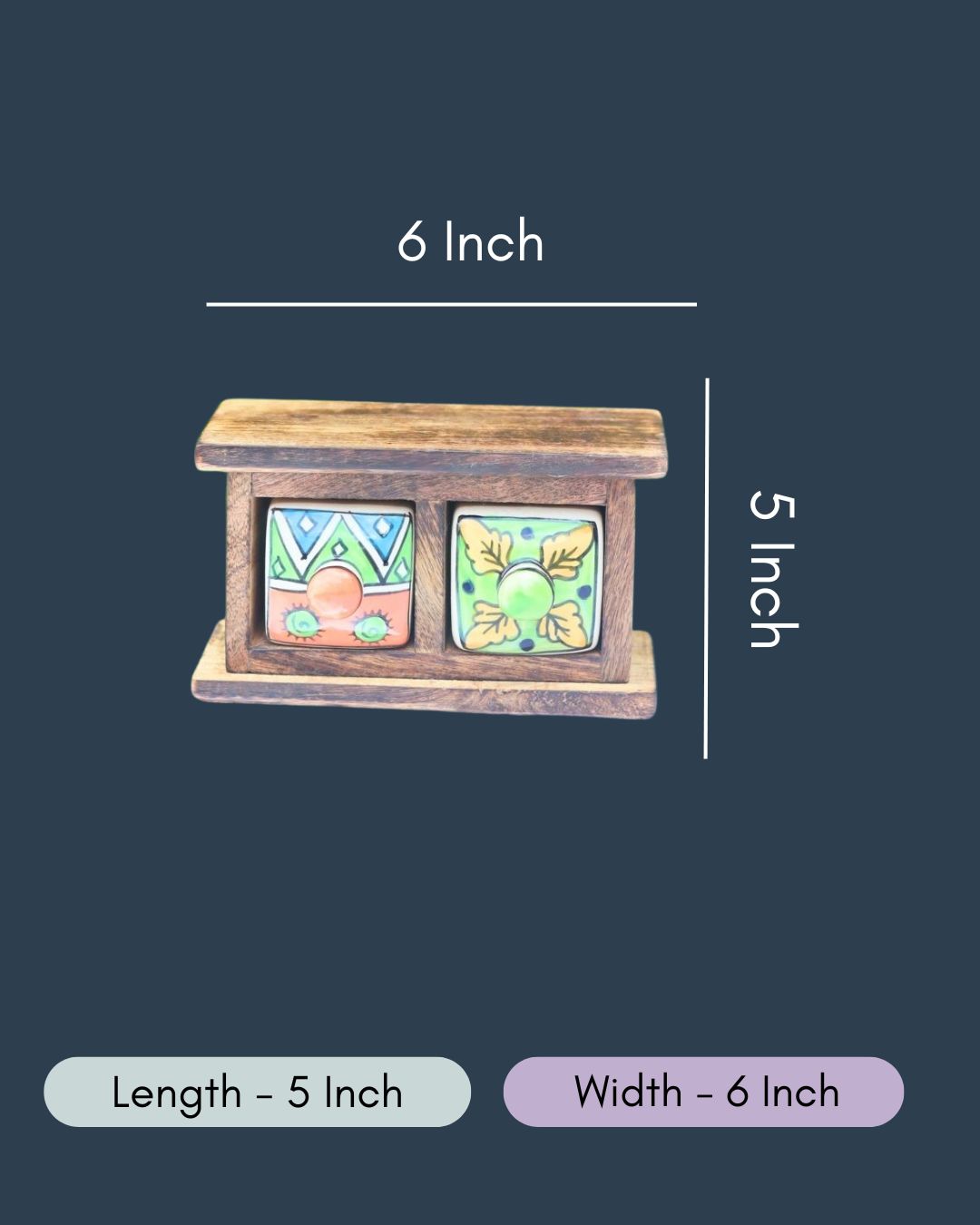Wooden Decor Drawer – Tribal Bliss
