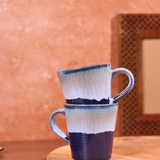 shades of blue coffee mug made by pure ceramic 