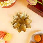 Handmade Golden Flower Tea Light Holder