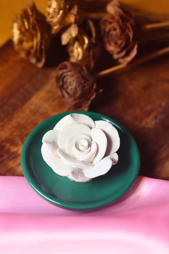 Bottle Green Floral Diffuser handmade in India