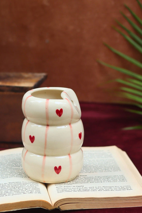  Heart Sipper made by ceramic