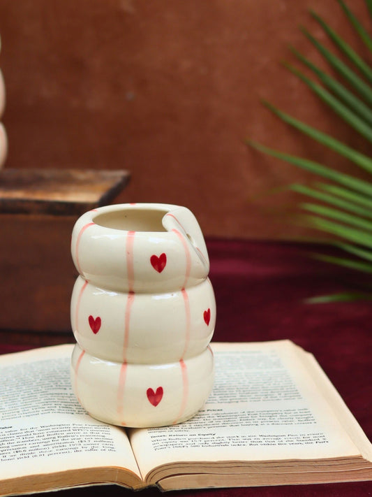  Heart Sipper made by ceramic