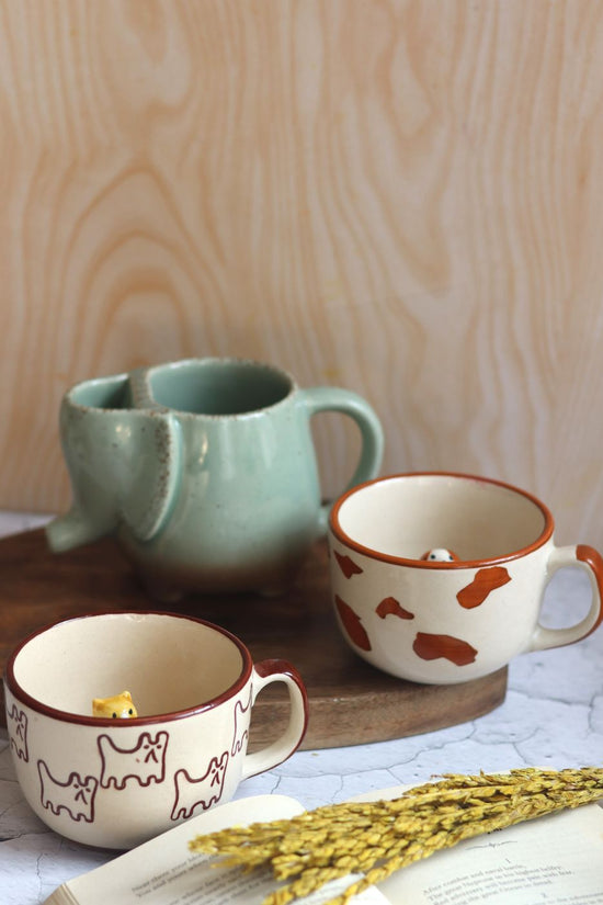 Handmade Ele, Dog & The OG Cat Mug