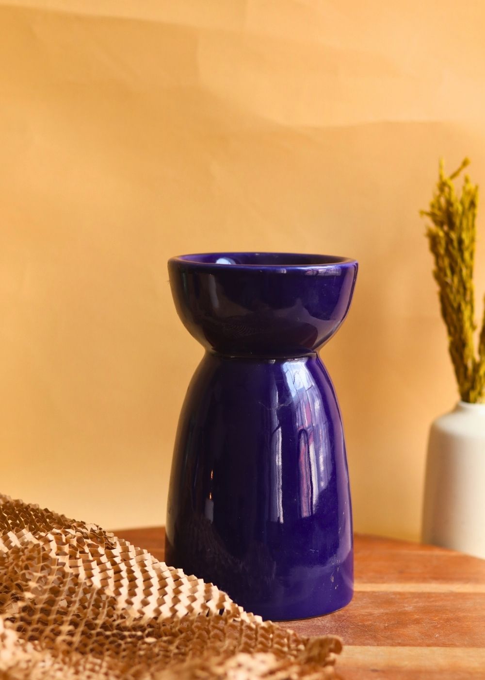 Royal Blue Pillar Candle Holder - Large with premium quality material