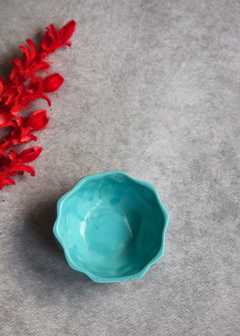 Ceramic blue diamond bowl - small