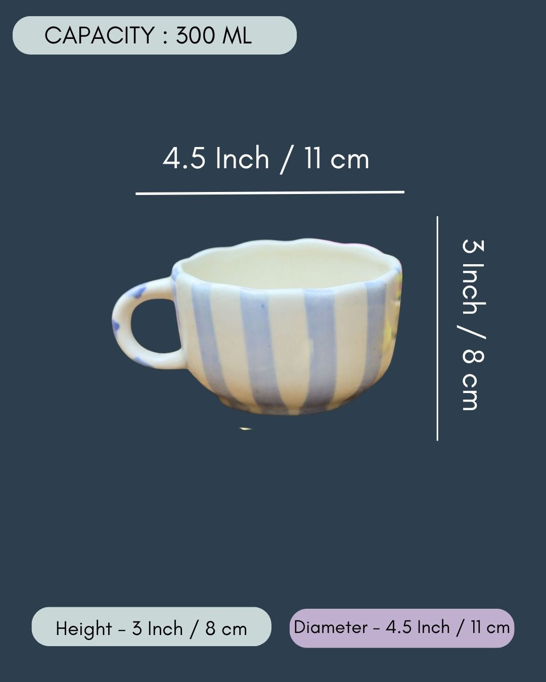 Blue Striped Mug