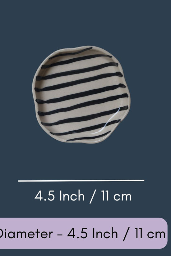 Zebra - Handmade Dessert Plate