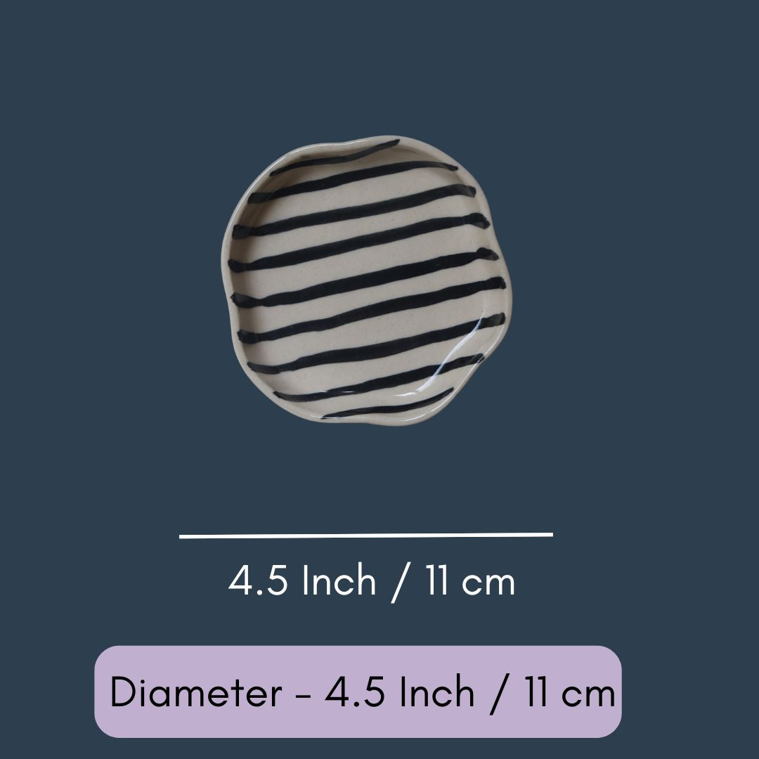 Zebra - Handmade Dessert Plate