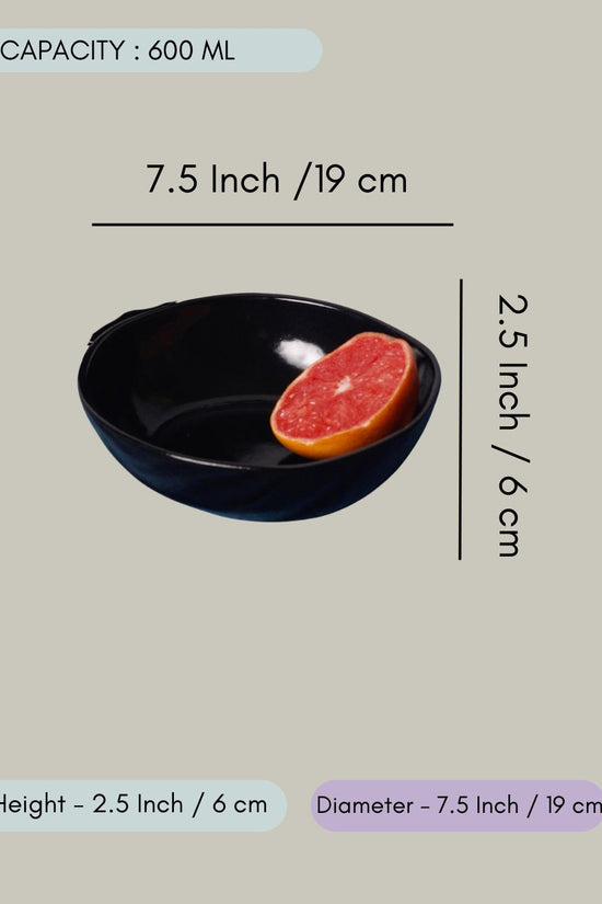 Glossy Black Curry Bowl