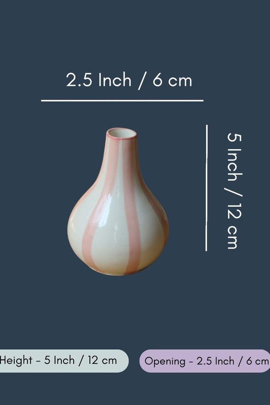Striped Vase - Pink