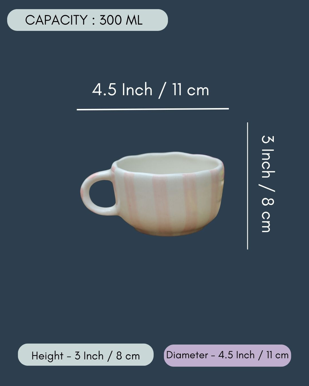 Pink Striped Mug