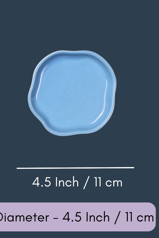 Ocean Blue -  Handmade Dessert Plate