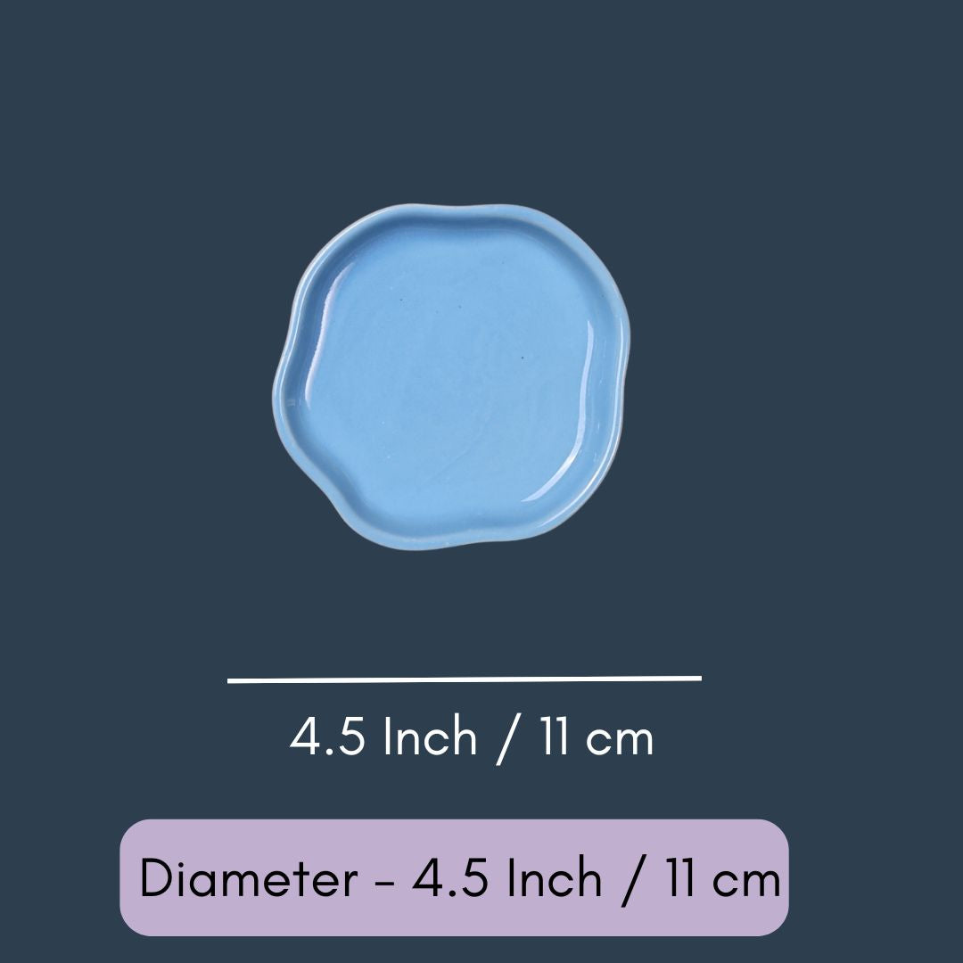 Ocean Blue -  Handmade Dessert Plate