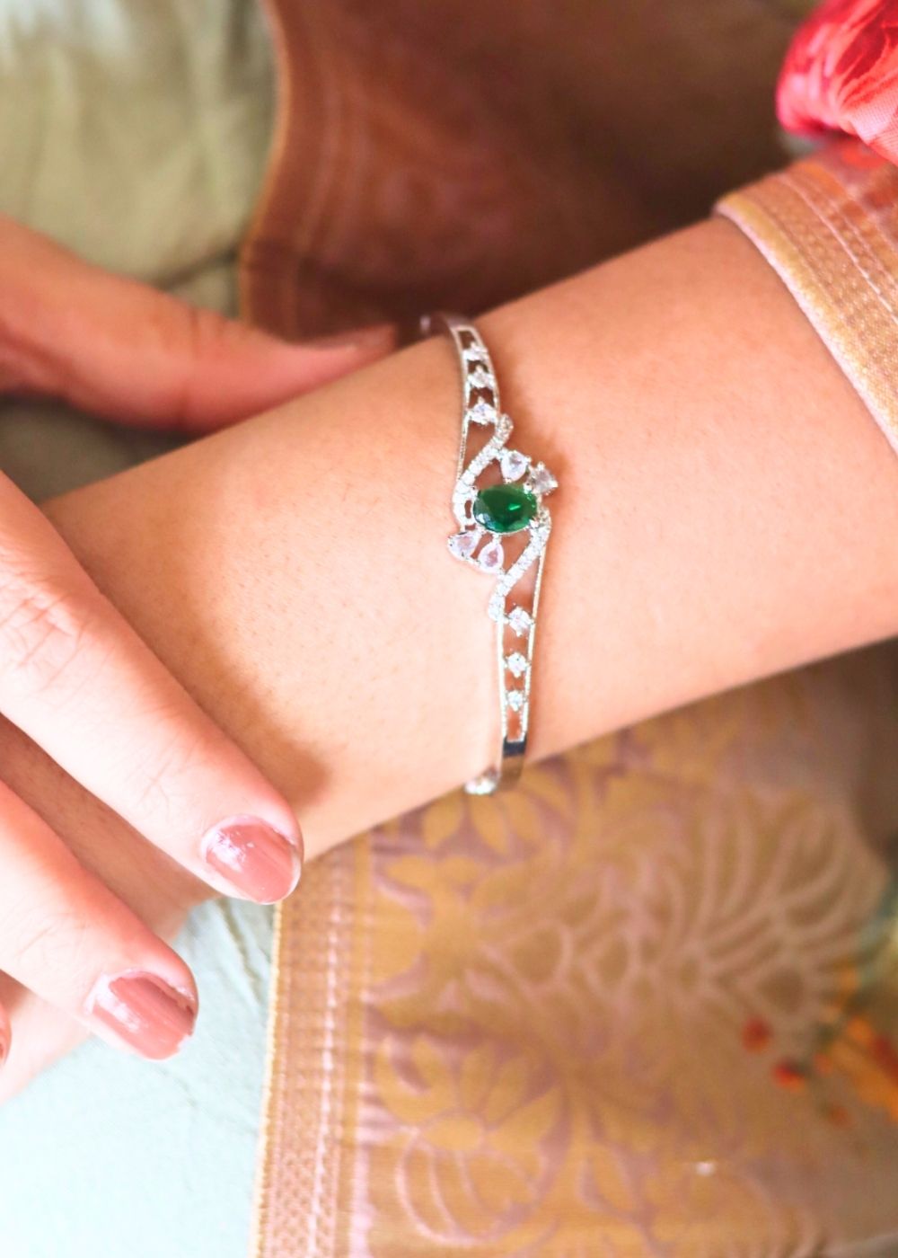 Delicate Stone Bracelet handmade in india