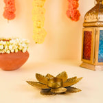 Golden Flower Tea Light Holder handmade in india