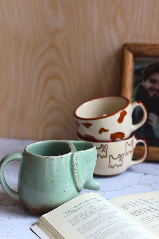 Ele, Dog & The OG Cat Mug handmade in india