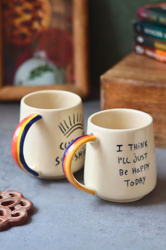 Sunshine & Happy Mug handmade in India