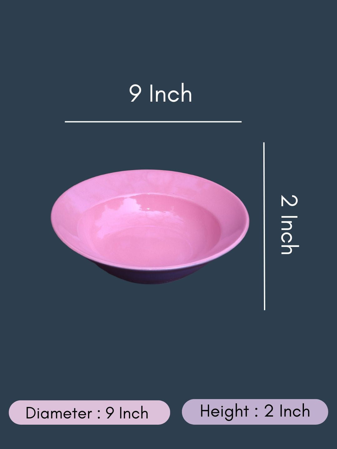 Pink & Grey Pasta Plate for your delicious pasta 