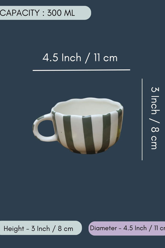 Green Striped Mug