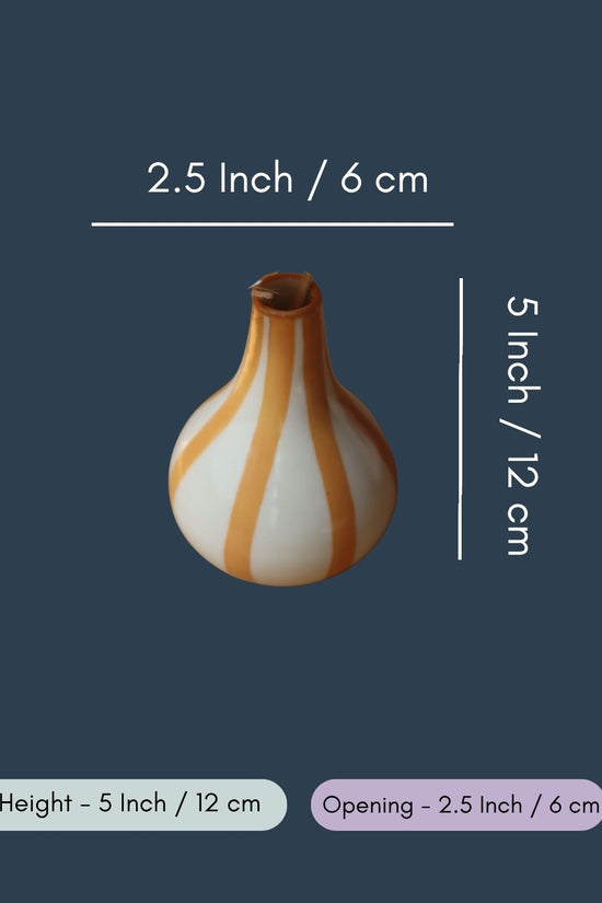 Striped Vase - Yellow