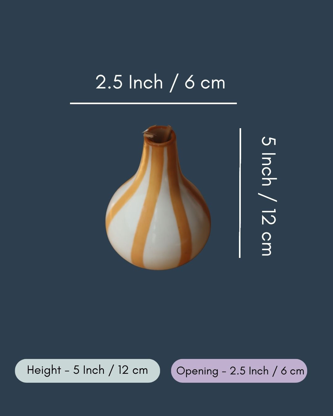 Striped Vase - Yellow