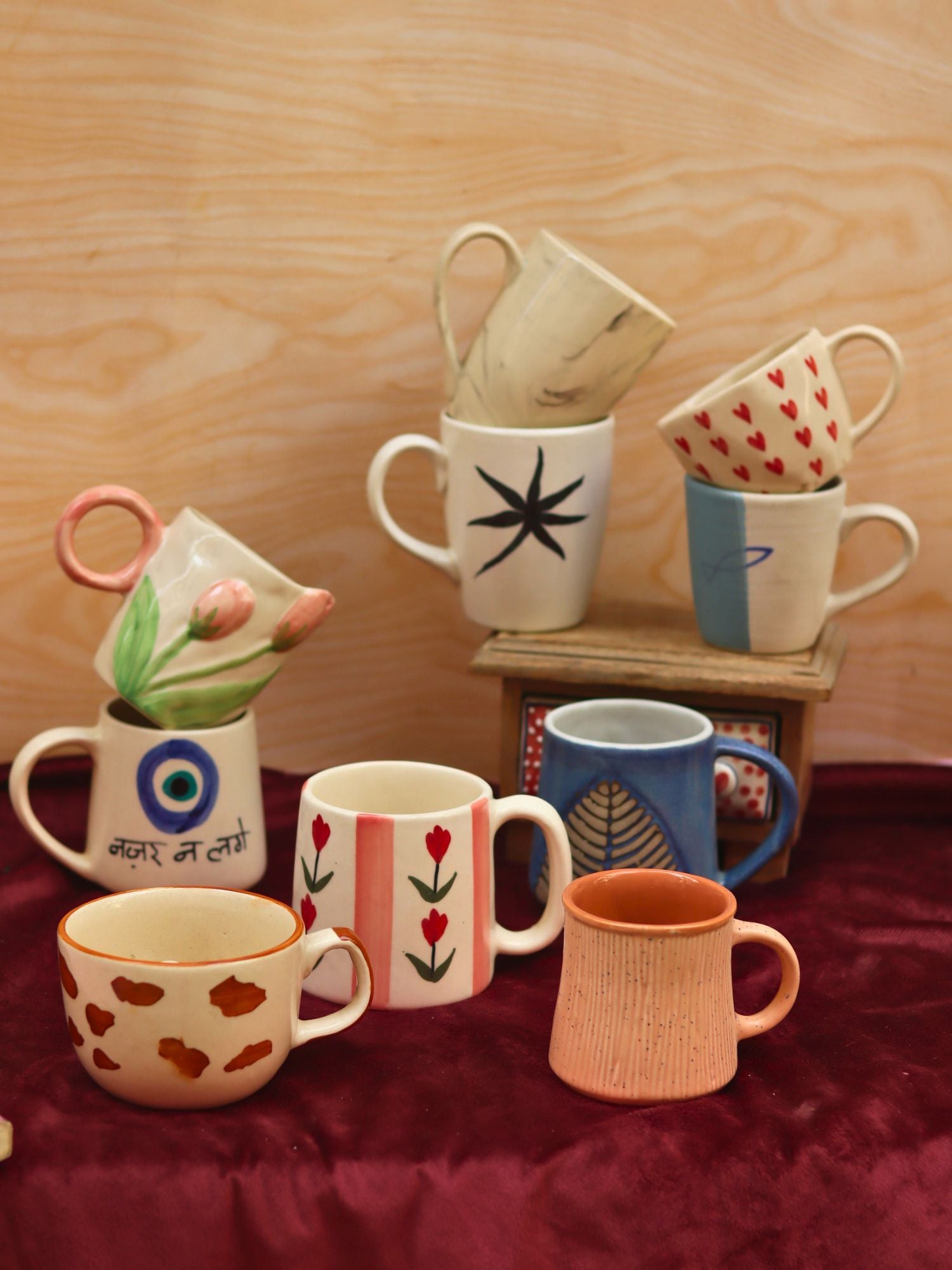 handmade Set of 10 Summer Bliss Mugs combo (for the price of 7)