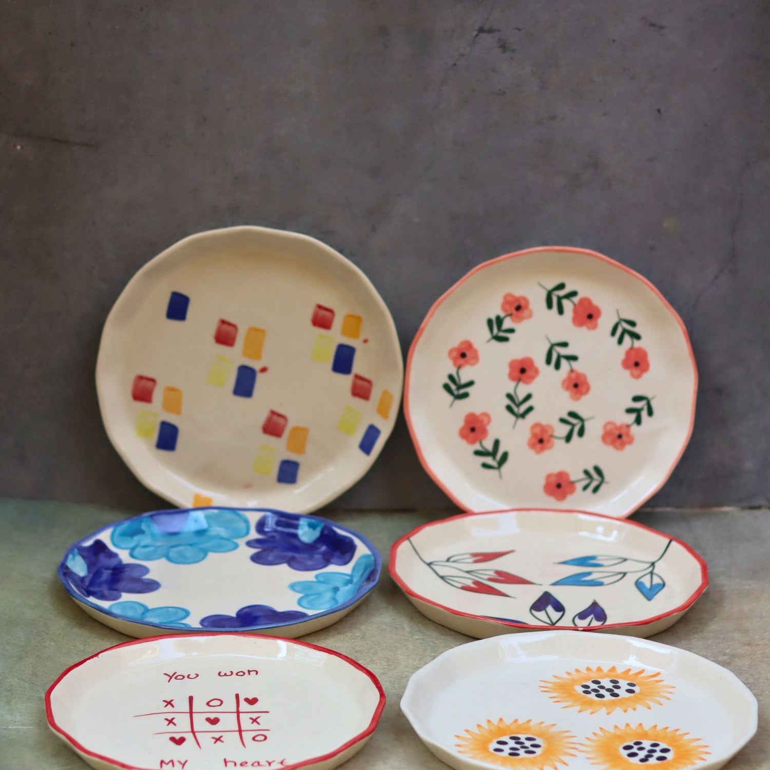 Handmade Set of 6 Favourite Snack plates combo (for the price of 5)