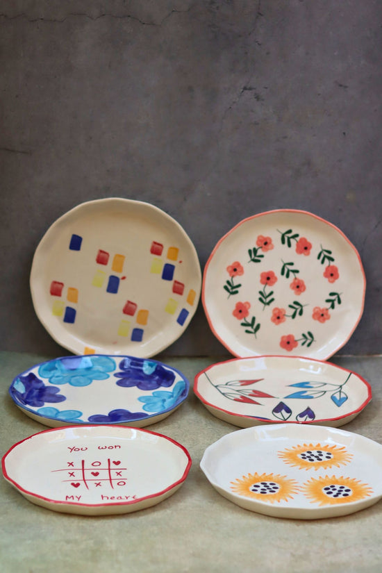 Handmade Set of 6 Favourite Snack plates combo (for the price of 5)