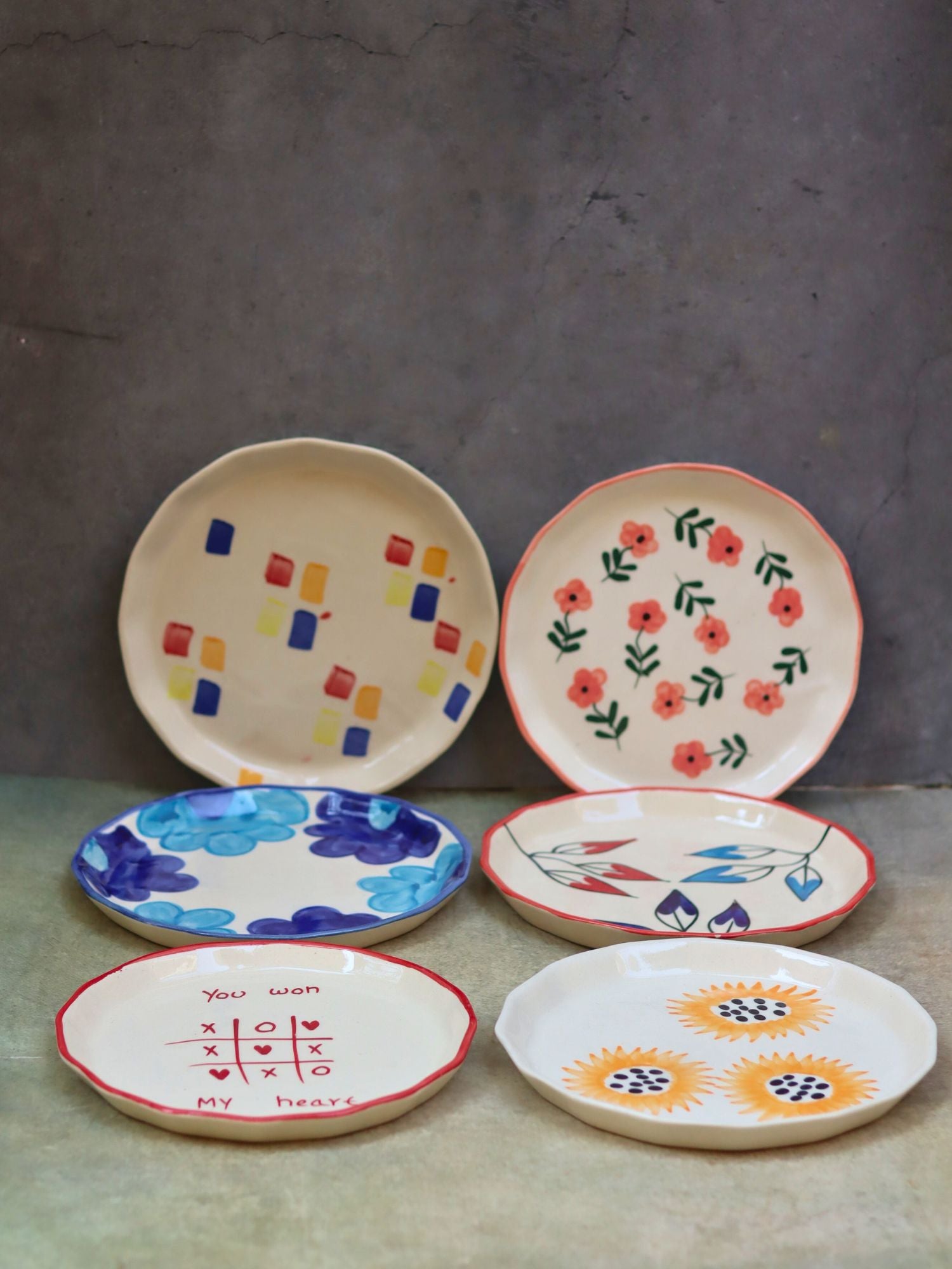 Handmade Set of 6 Favourite Snack plates combo (for the price of 5)