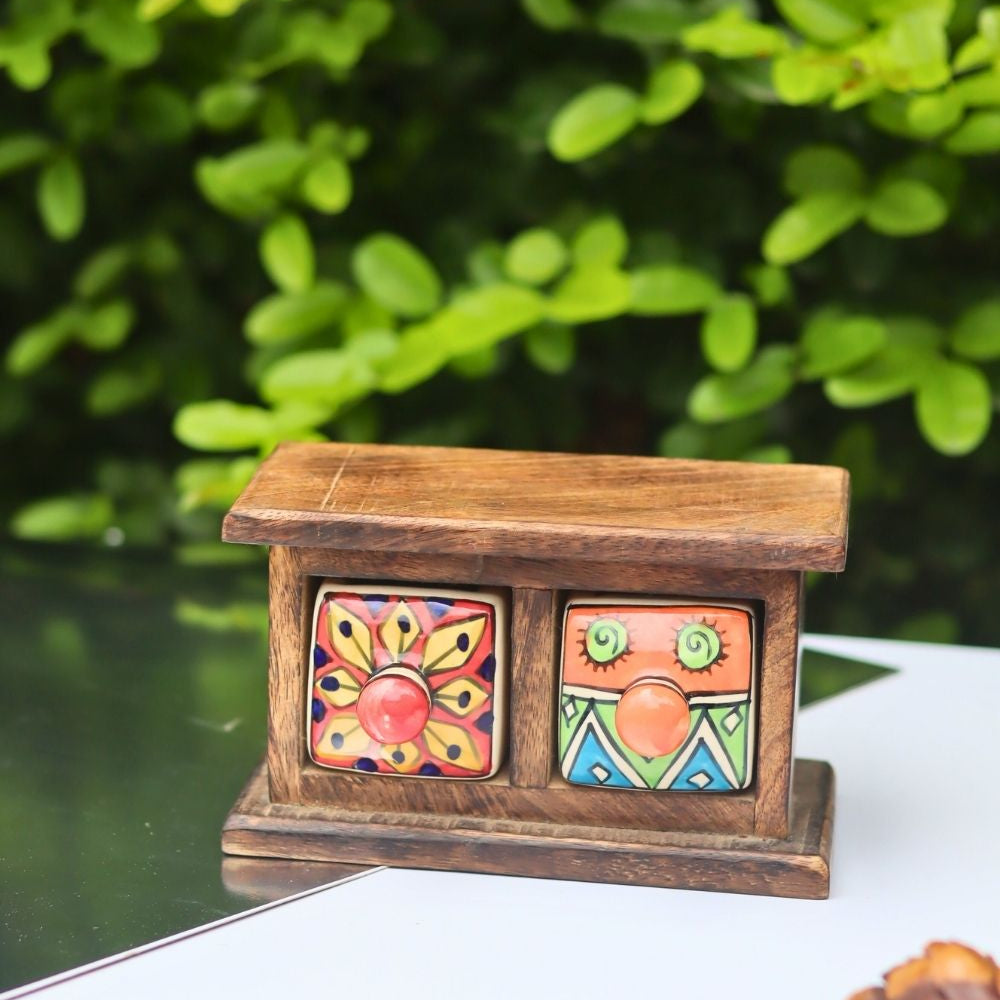 handmade Wooden Decor Drawer – Artistic Bloom