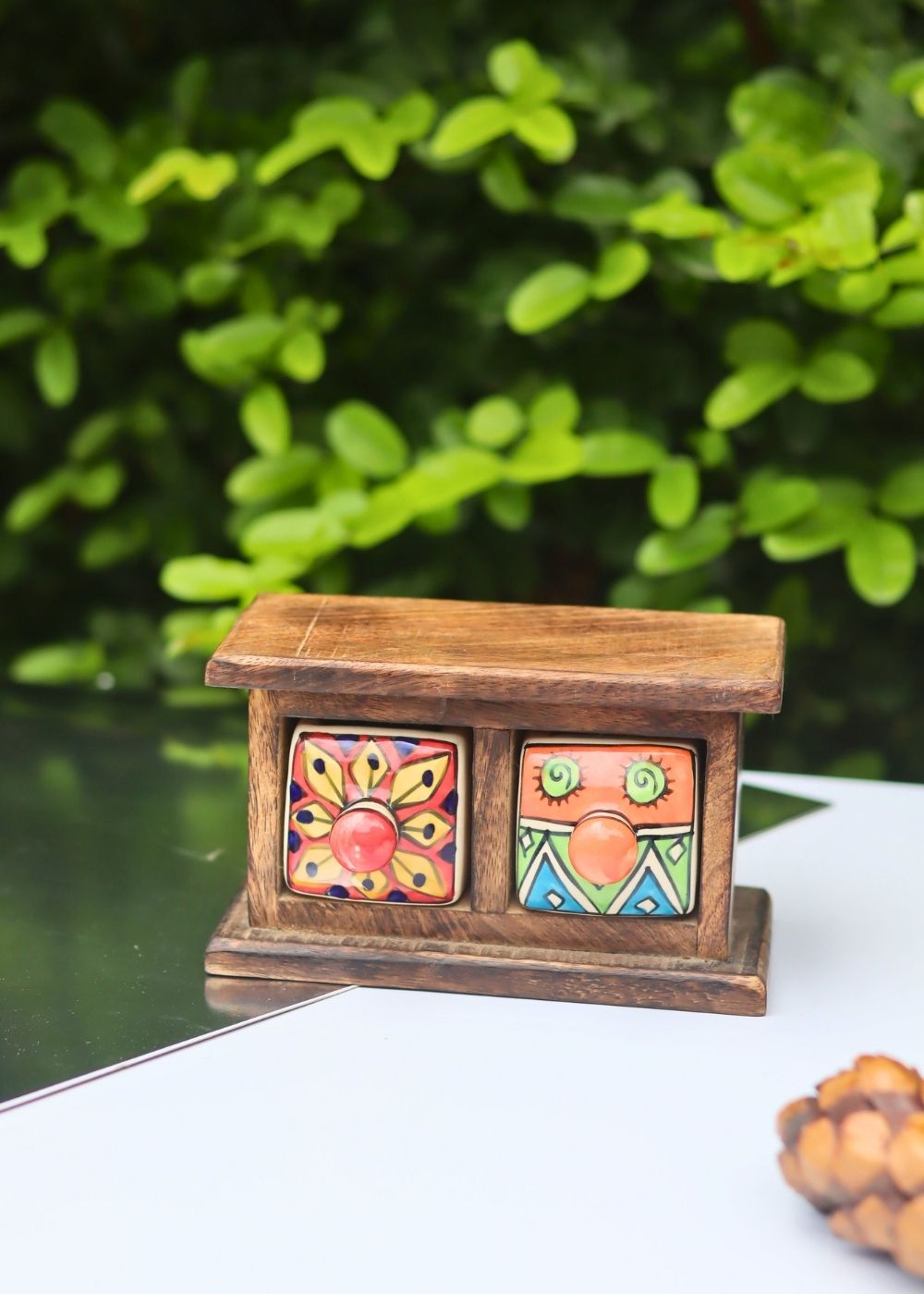 handmade Wooden Decor Drawer – Artistic Bloom