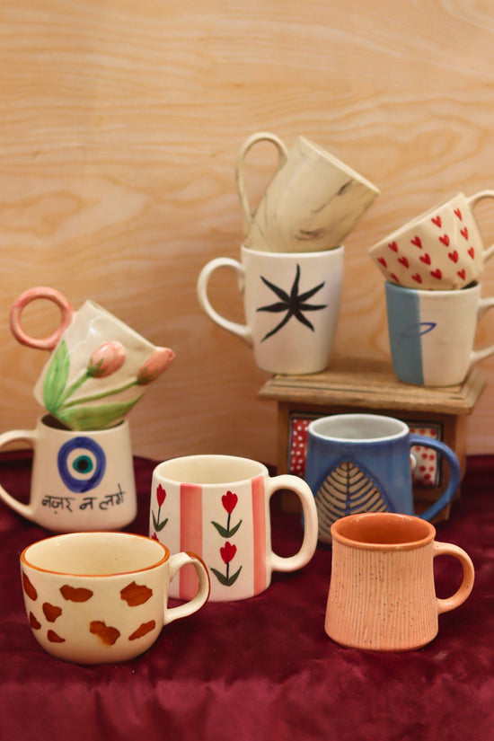 Set of 10 Summer Bliss Mugs combo (for the price of 7) made by cerammic