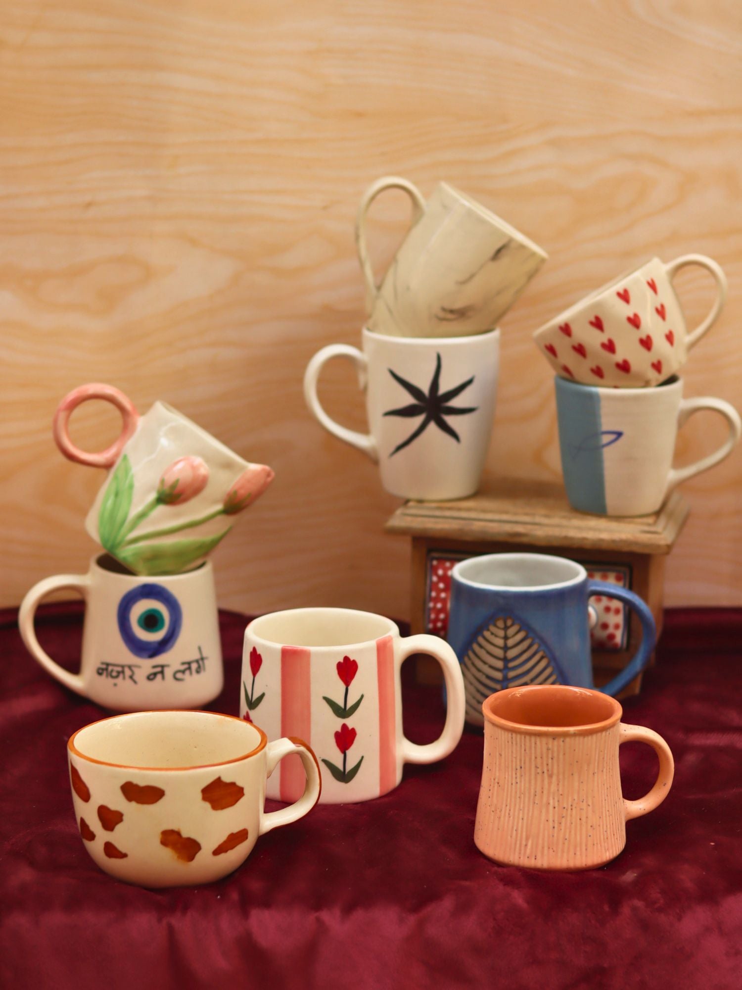 Set of 10 Summer Bliss Mugs combo (for the price of 7) made by cerammic