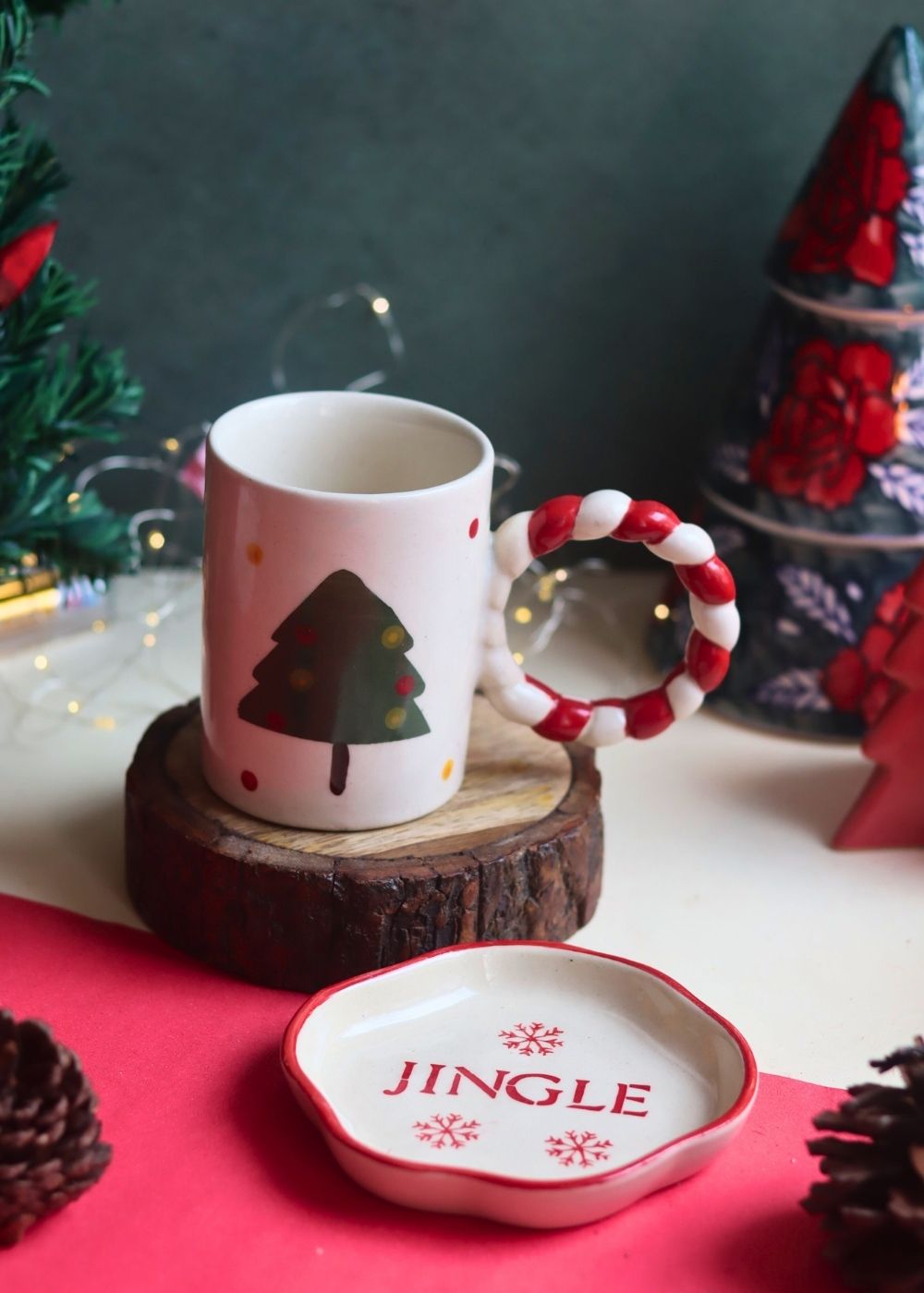 handmade The OG Christmas Mug & Jingle Handmade Dessert Plate