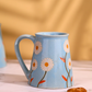 handmade mug with floral print on it