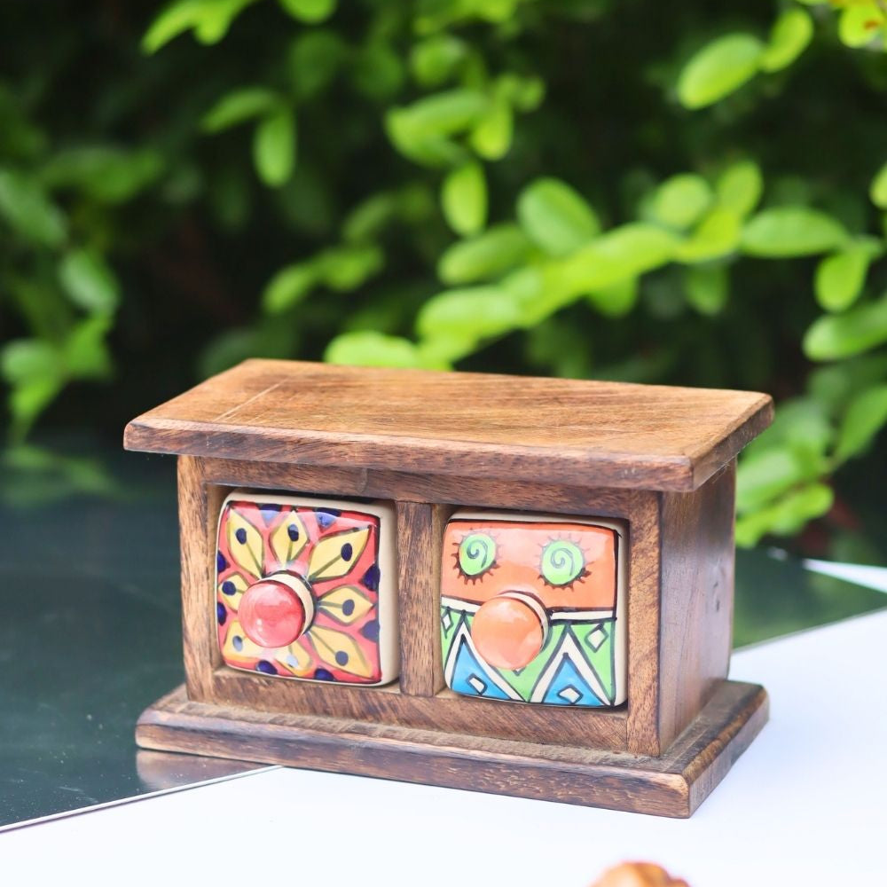 Wooden Decor Drawer – Artistic Bloom made by wooden