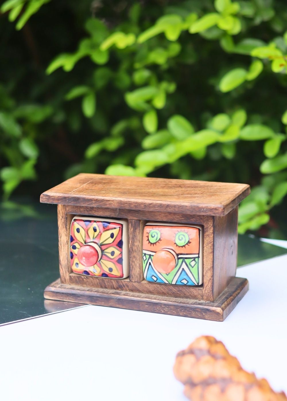 Wooden Decor Drawer – Artistic Bloom made by wooden