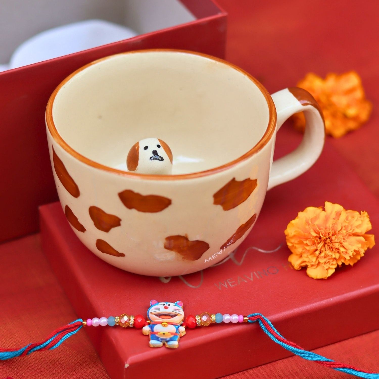 Dog Lovers Rakhi Gifting made by ceramic
