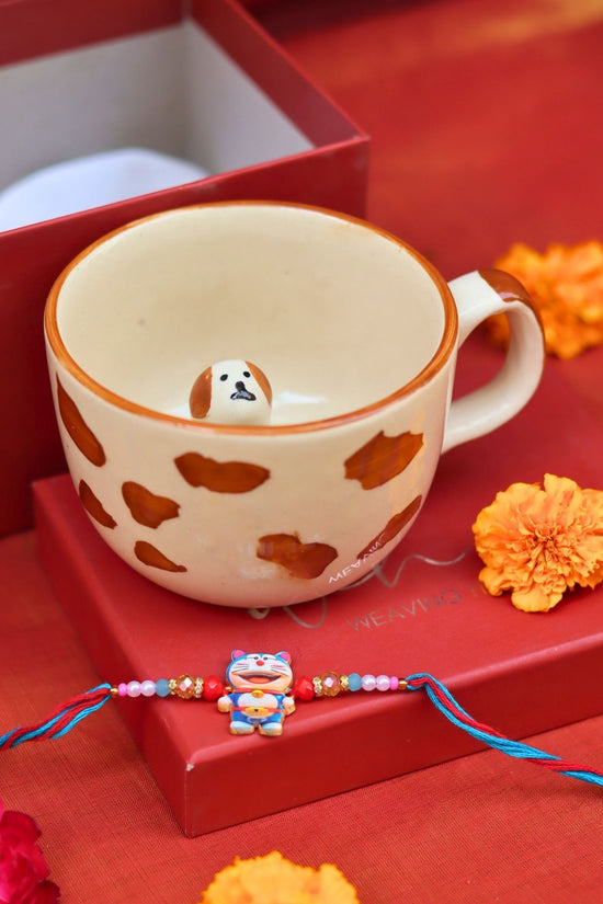 Dog Lovers Rakhi Gifting made by ceramic