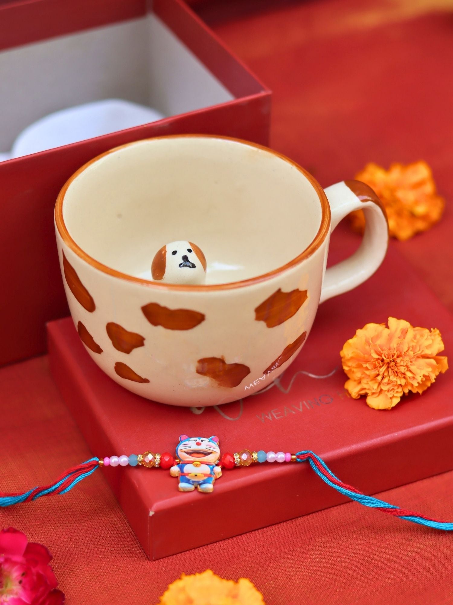 Dog Lovers Rakhi Gifting made by ceramic
