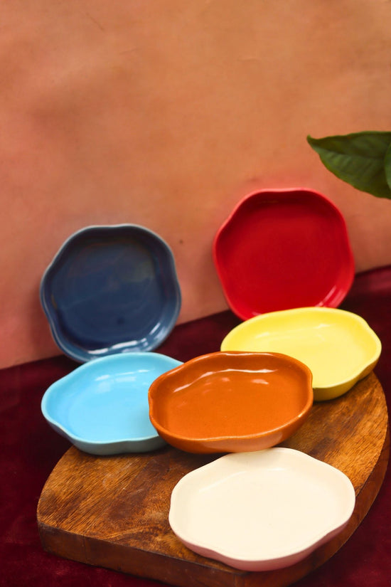 Set of 6 Neutral Handmade Dessert Plates (for the price of 5)