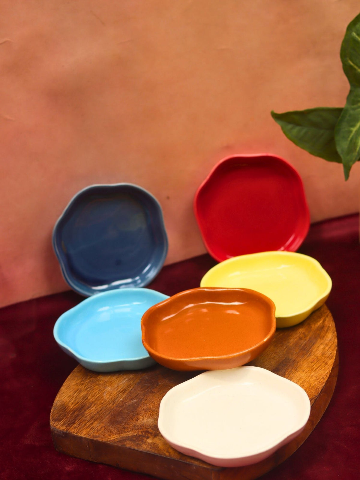 Set of 6 Neutral Handmade Dessert Plates (for the price of 5)