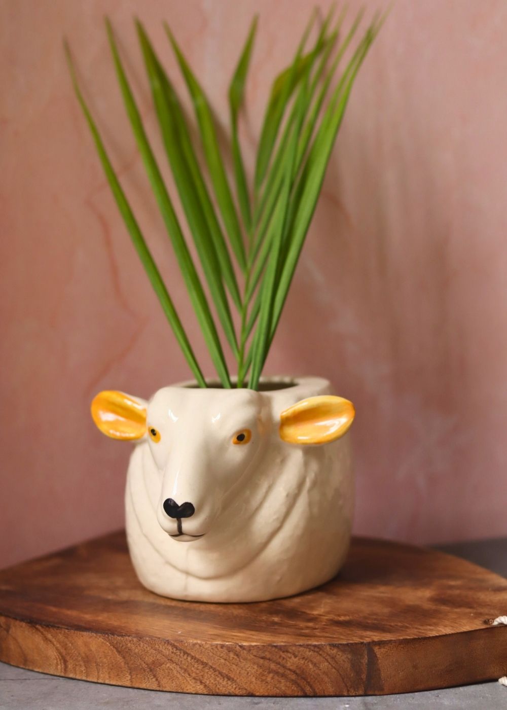 Cow planter made by ceramic