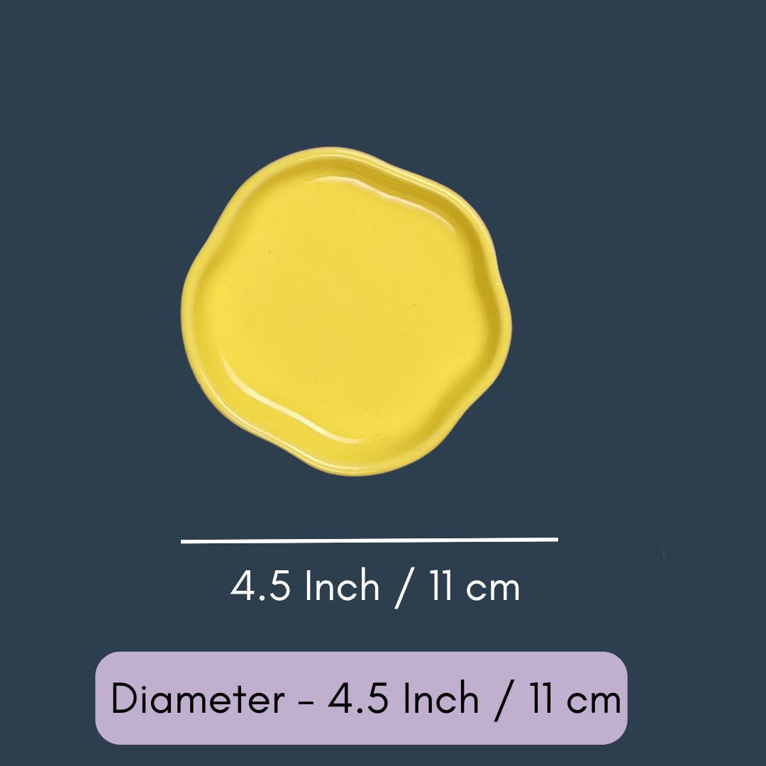 Sunshine Yellow -  Handmade Dessert Plate