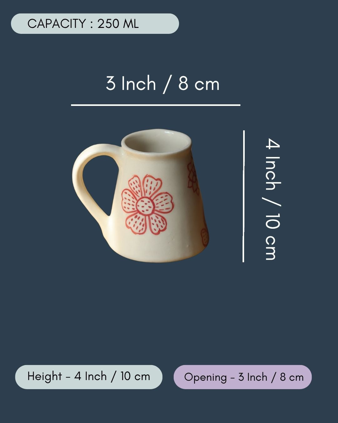 Red Floral Embrace Mug