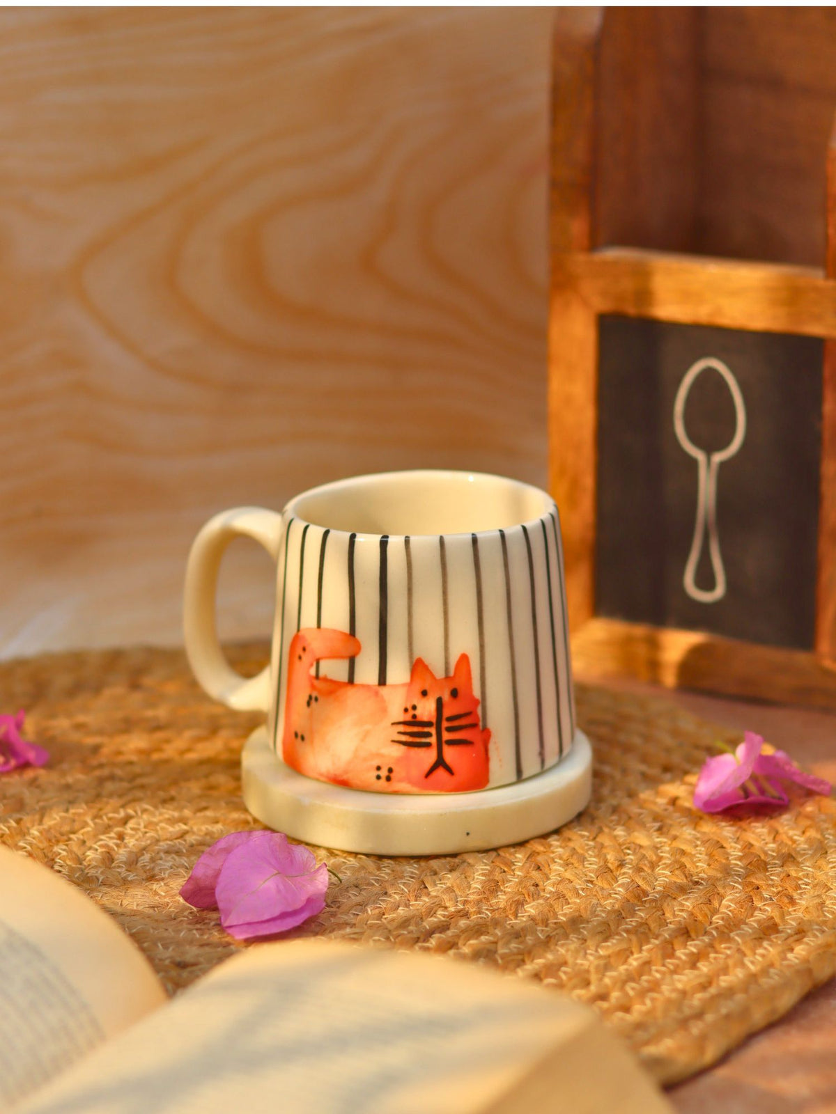 Stripey Kitty Mug with premium quality material