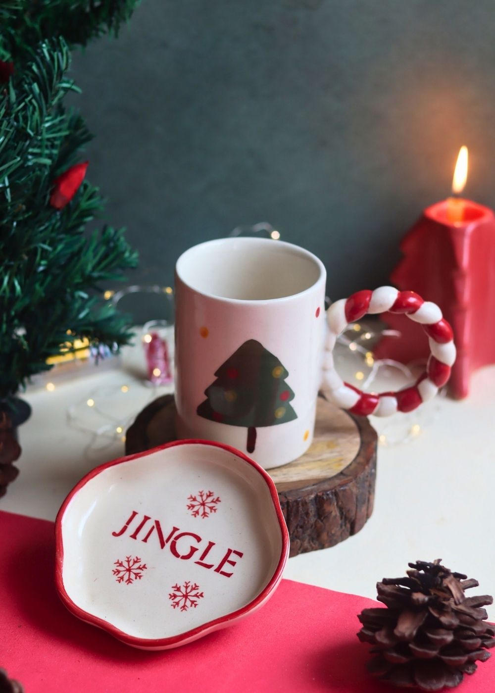 The OG Christmas Mug & Jingle Handmade Dessert Plate with premium quality material